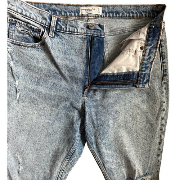 Abercrombie & Fitch The 90’s Skinny High-Rise Jeans Acid Wash Size 16 Short - Picture 7 of 9